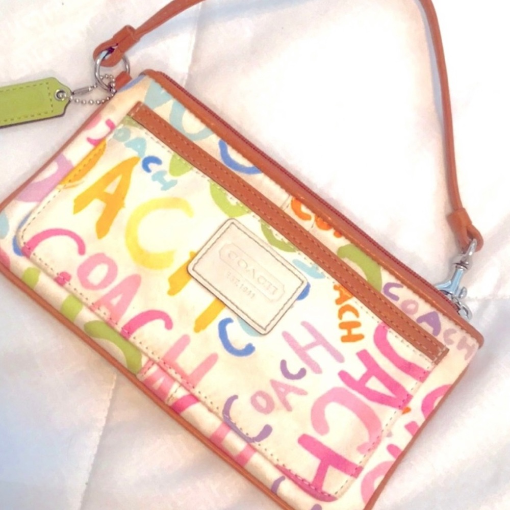 Multicolor coach mini purse